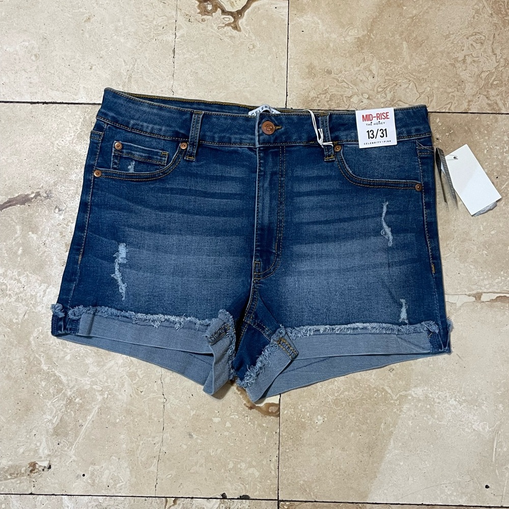 Celebrity Pink Dark Blue Jean Shorts